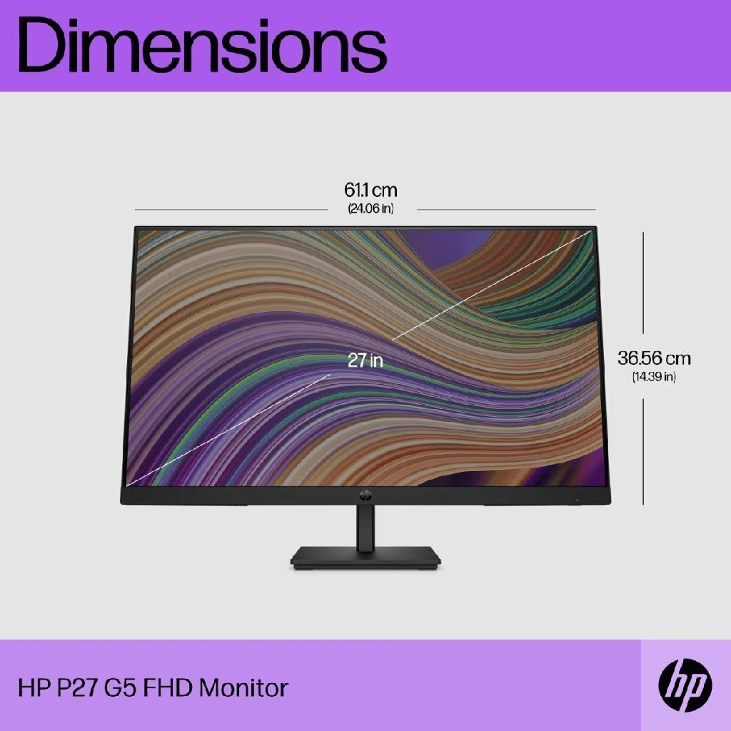 Moniteur Écran HP P27 G5 — 27" LED Full HD IPS (VGA / HDMI)