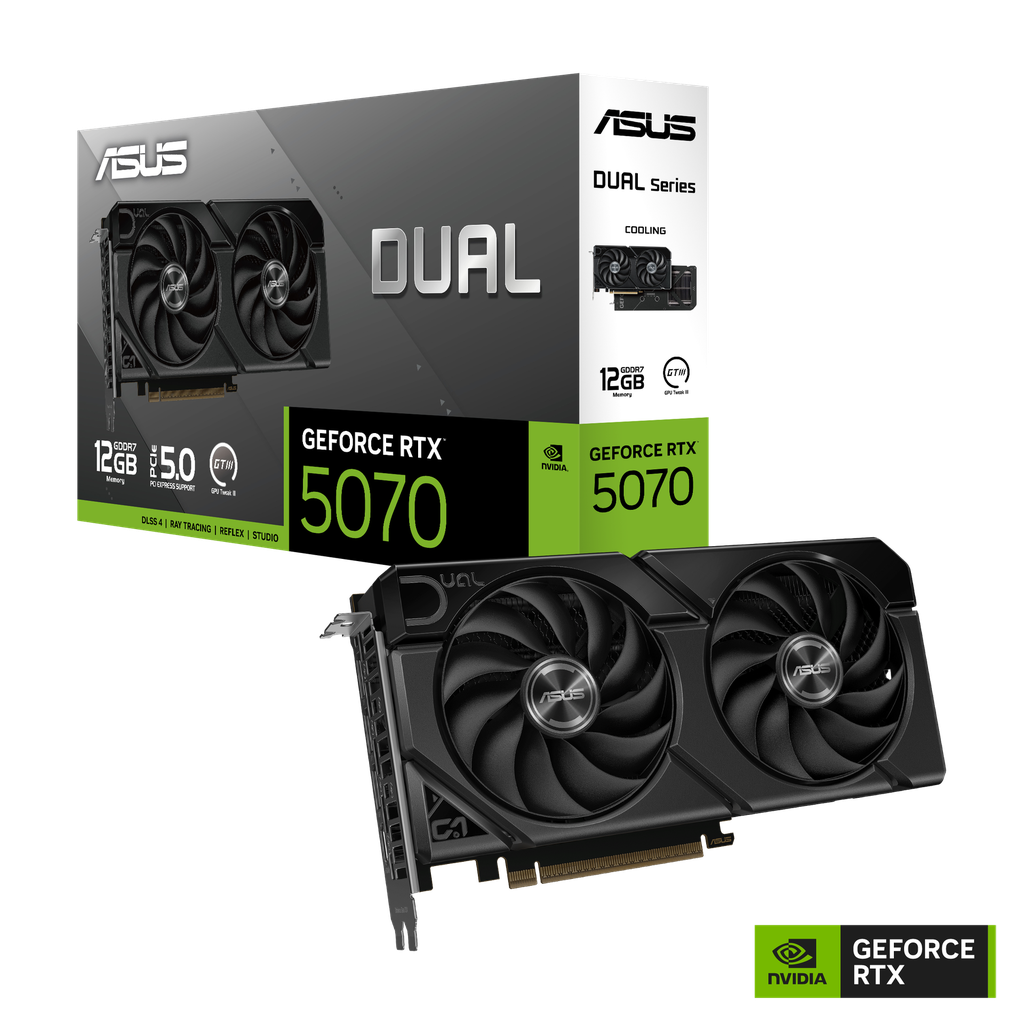 Carte Graphique Asus Dual GeForce RTX 5070 — 12Go GDDR7 (90YV0M17)