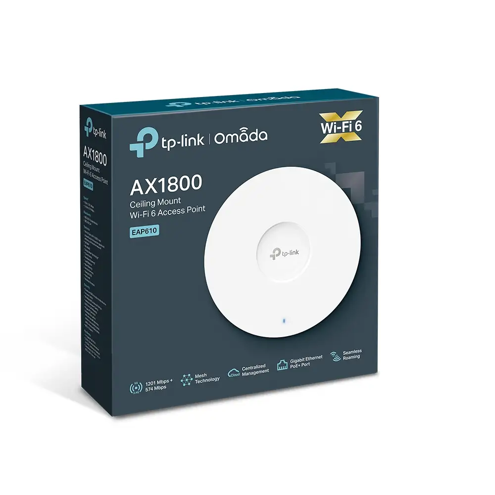 Point d'accès Plafonnier Wi-Fi 6 AX1800 TP-Link EAP610 (EU)