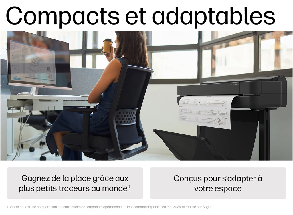 Traceur Grand Format HP DesignJet T630 — 36 pouces (A0) / Wi-Fi / Ethernet