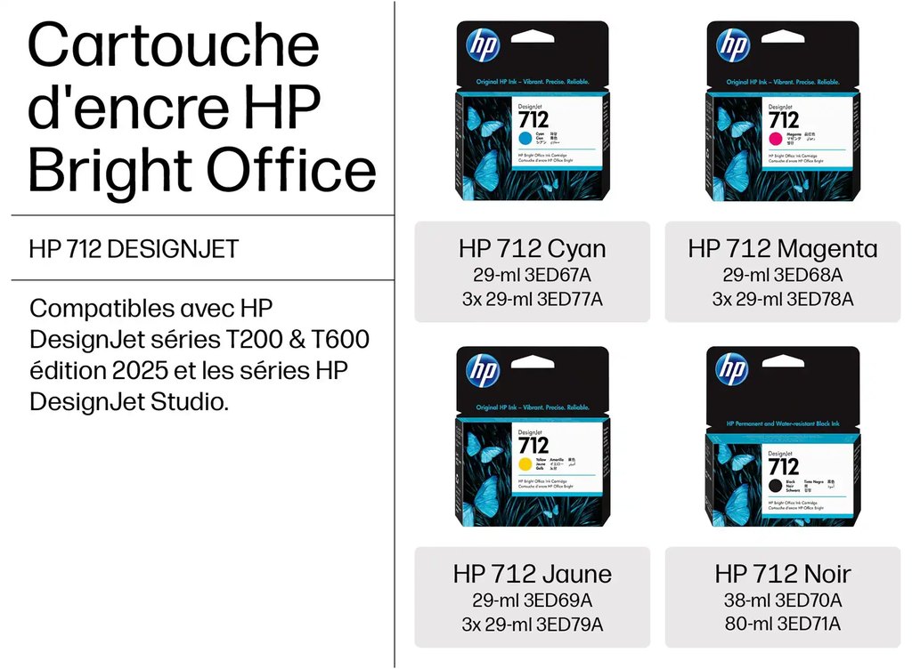 Traceur Grand Format HP DesignJet T630 — 36 pouces (A0) / Wi-Fi / Ethernet