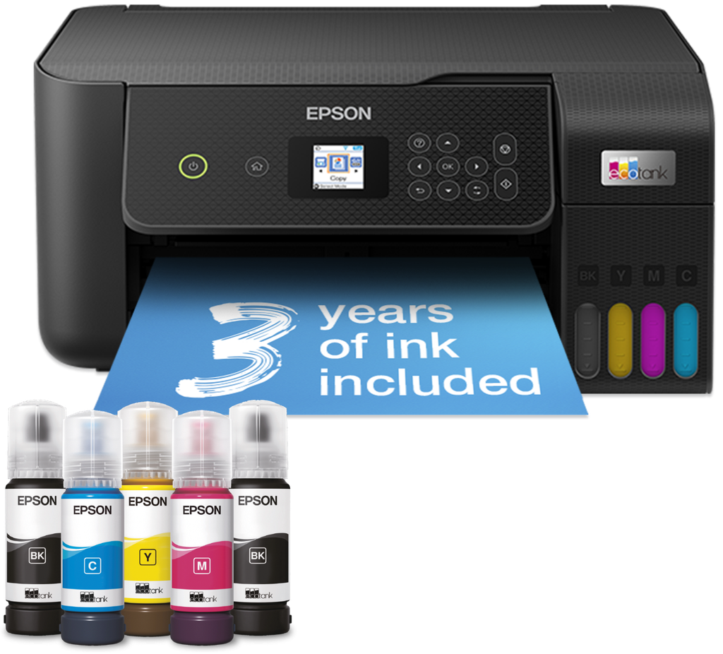 Imprimante Multifonction 3-en-1 Epson EcoTank L3260 — A4 / Wi-Fi / Écran LCD 3,7 cm
