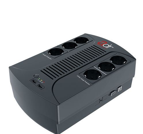 Onduleur ADR 850VA / 510W avec Écran LCD et 6 Prises (Série ADR-214)