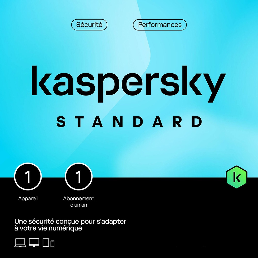 Kaspersky Standard — 1 Poste / 1 An (Licence Numérique)